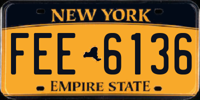NY license plate FEE6136
