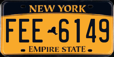 NY license plate FEE6149