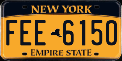 NY license plate FEE6150