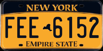 NY license plate FEE6152