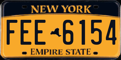 NY license plate FEE6154