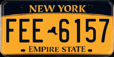 NY license plate FEE6157
