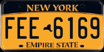 NY license plate FEE6169