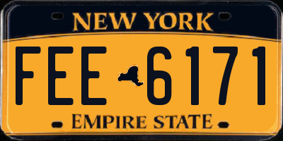 NY license plate FEE6171