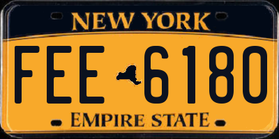 NY license plate FEE6180
