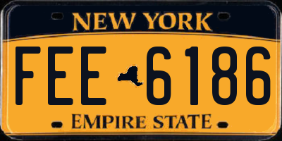 NY license plate FEE6186