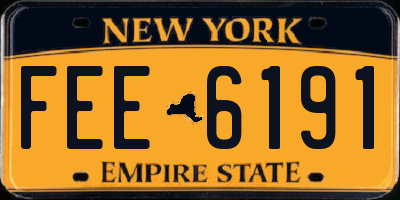NY license plate FEE6191