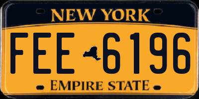 NY license plate FEE6196