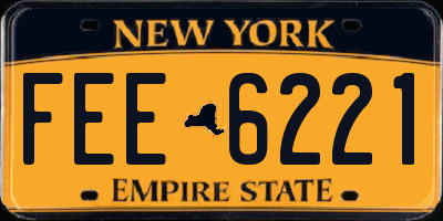 NY license plate FEE6221