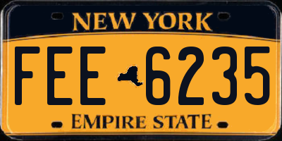 NY license plate FEE6235