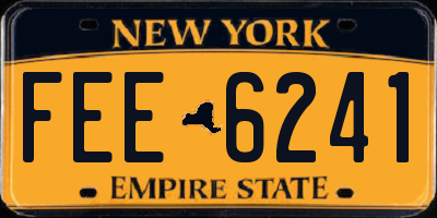 NY license plate FEE6241