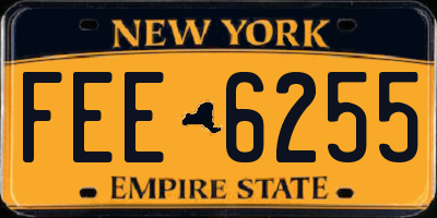 NY license plate FEE6255
