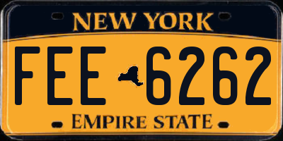 NY license plate FEE6262