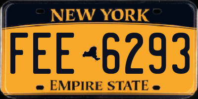 NY license plate FEE6293
