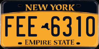 NY license plate FEE6310