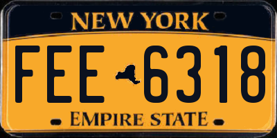 NY license plate FEE6318