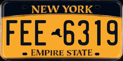 NY license plate FEE6319