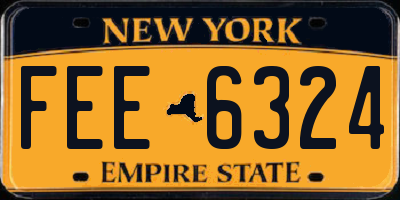 NY license plate FEE6324