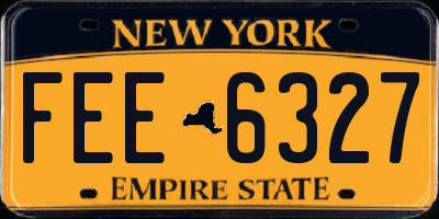 NY license plate FEE6327