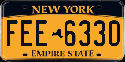 NY license plate FEE6330
