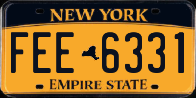 NY license plate FEE6331