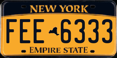 NY license plate FEE6333