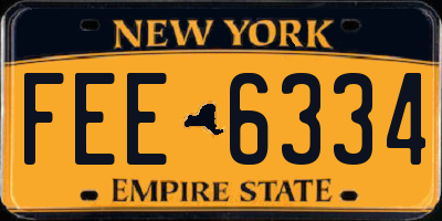 NY license plate FEE6334