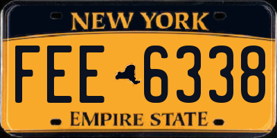 NY license plate FEE6338