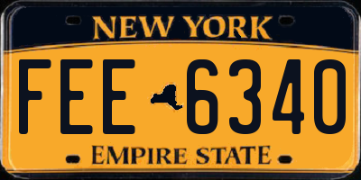 NY license plate FEE6340