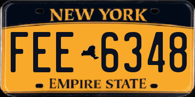NY license plate FEE6348