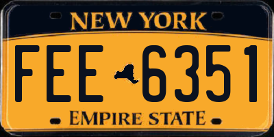 NY license plate FEE6351