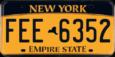 NY license plate FEE6352