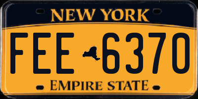 NY license plate FEE6370