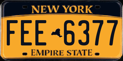 NY license plate FEE6377