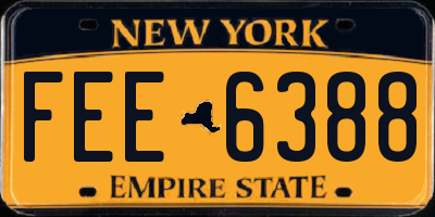 NY license plate FEE6388