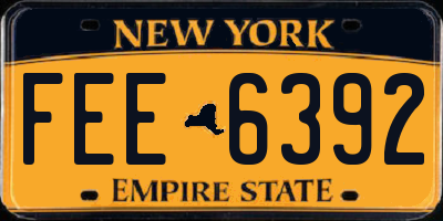NY license plate FEE6392