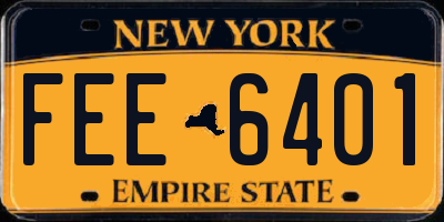 NY license plate FEE6401