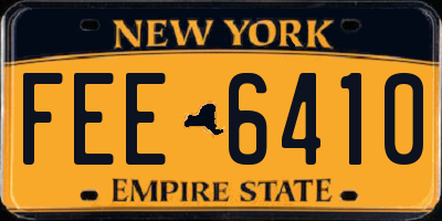 NY license plate FEE6410