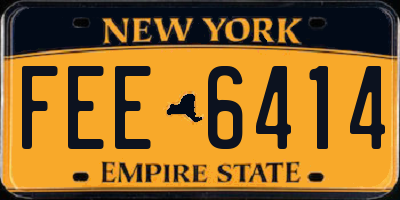 NY license plate FEE6414