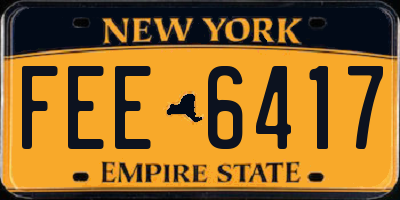 NY license plate FEE6417
