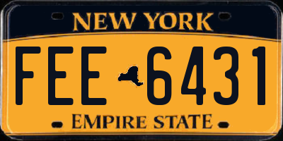 NY license plate FEE6431