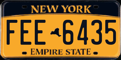 NY license plate FEE6435