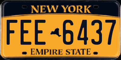 NY license plate FEE6437