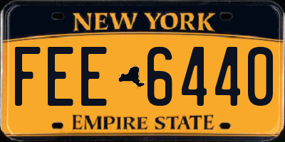NY license plate FEE6440