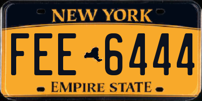 NY license plate FEE6444