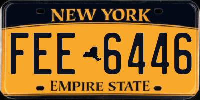 NY license plate FEE6446