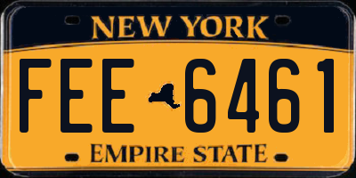 NY license plate FEE6461