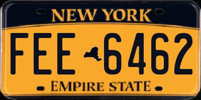 NY license plate FEE6462