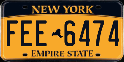 NY license plate FEE6474