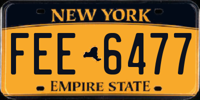 NY license plate FEE6477